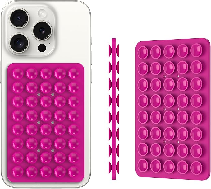 Silicone Double Sided Suction Phone Case Mount, Detachable Hands Free & Strong by CMZZ