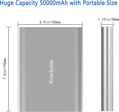 Krisdonia Portable Laptop Charger 185Wh/50000mAh Laptop Power Bank External - Image 7
