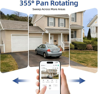 Security Cameras Wireless Outdoor 355° Pan Rotating 2K Color Night Vision - Image 3