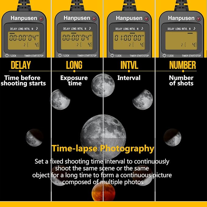 Camera Wired Timer Shutter Release, Camera Intervalometer Shutter Release Cords - Image 3