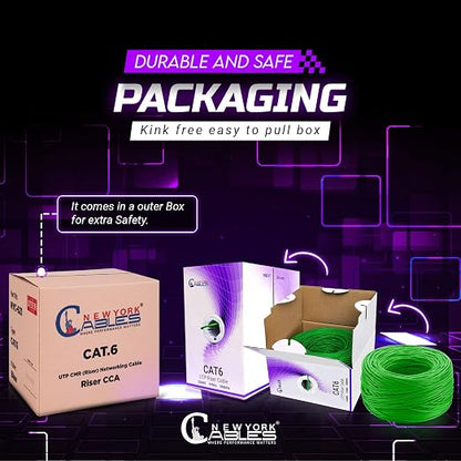 NewYork Cables | Cat6 Ethernet Cable 1000ft | Bulk Riser 23AWG, UTP 4 Pairs - Image 6