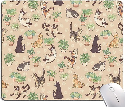 Hokafenle Cute Cats Pattern Mouse Mat by Hokafenle