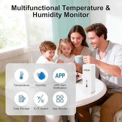 eMylo WiFi Thermometer Hygrometer, Wireless Indoor Temperature Humidity Sensor - Image 2