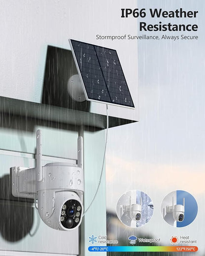 Gianteye 5G Solar Security Cameras Wireless Outdoor, 2K Cameras - Image 6