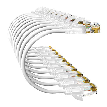 Cat6a Patch Cables 1ft Slim, Cat6 Ethernet Patch Cable Pure Copper, Flexible by 10Gsupxsel