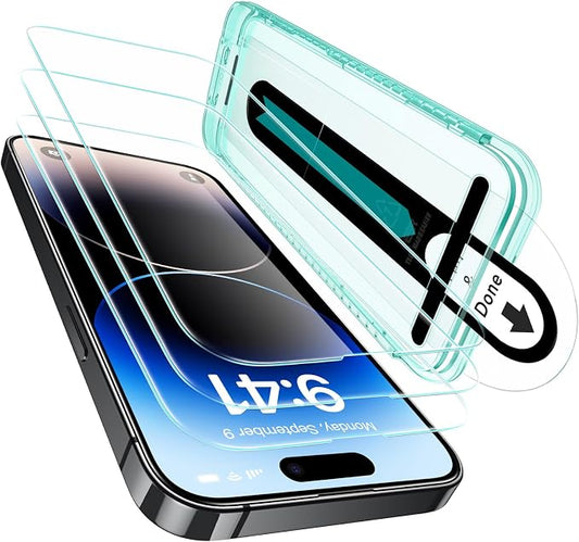 ESR 3 Pack for iPhone 14 Pro Max Screen Protector, Tempered Glass Film by ESR