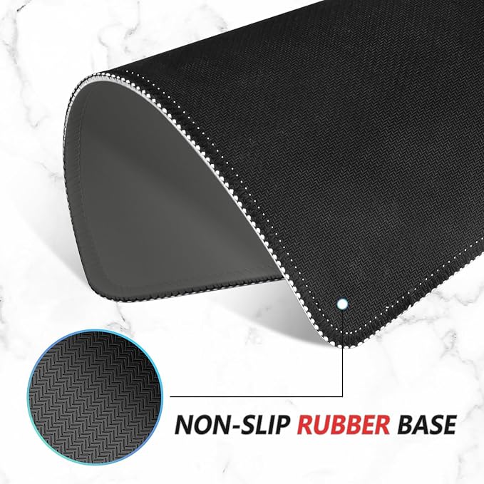 ITNRSIIET Mouse Pad Non-Slip Rubber Base Smooth Surface Stitched Edges - Image 4