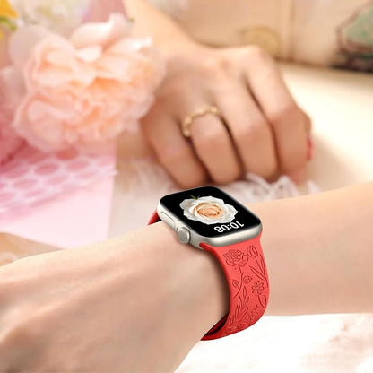 SNBLK 6 Pack Floral Engraved Bands Compatible - Image 6