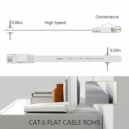 Jadaol Cat 6 Ethernet Cable 60 ft, 10Gbps Support Cat8 Cat7 Network, Flat RJ45 - Image 4