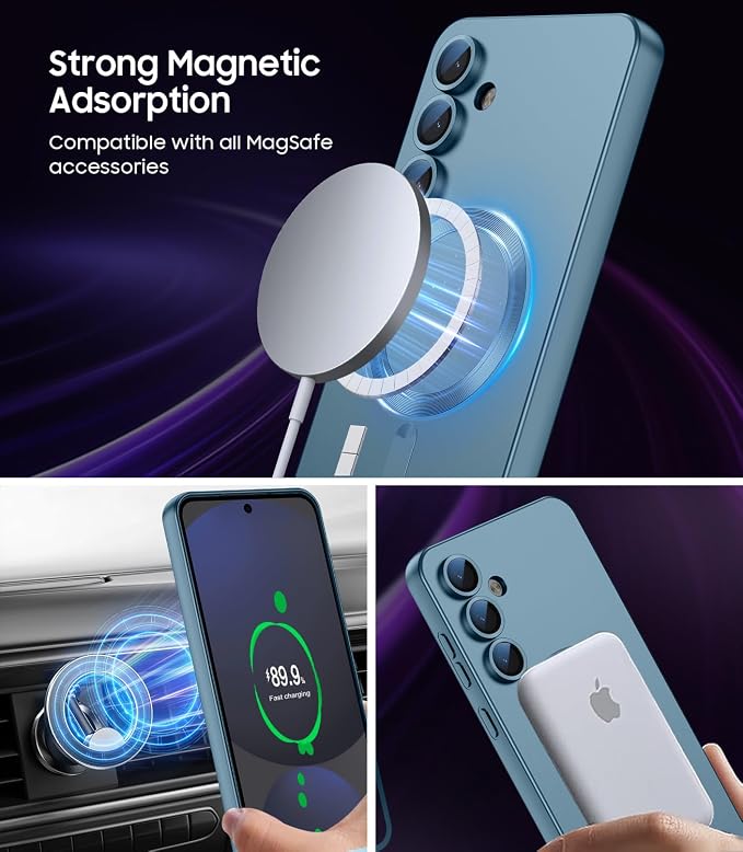 Magnetic for Samsung Galaxy S25 Case Slim Soft Silicone Bumper Shockproof - Image 3