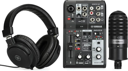 Yamaha AG03MK2 Black Live Streaming Kit by Yamaha