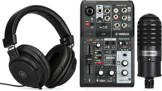 Yamaha AG03MK2 Black Live Streaming Kit by Yamaha