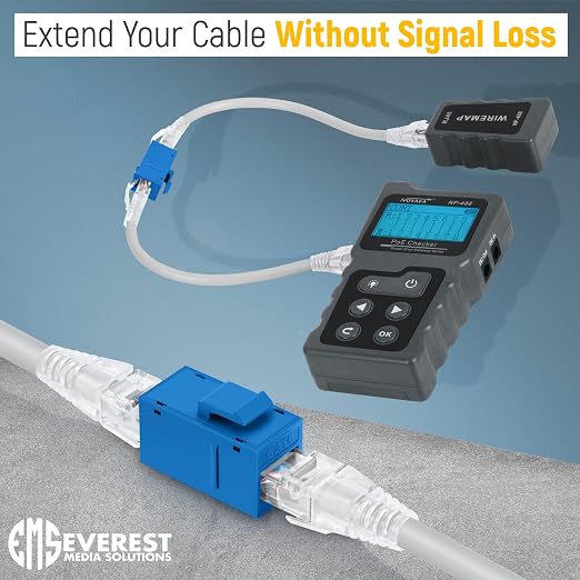 Everest Cat6 RJ45 Keystone Coupler in Blue - Image 4