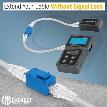Everest Cat6 RJ45 Keystone Coupler in Blue - Image 4