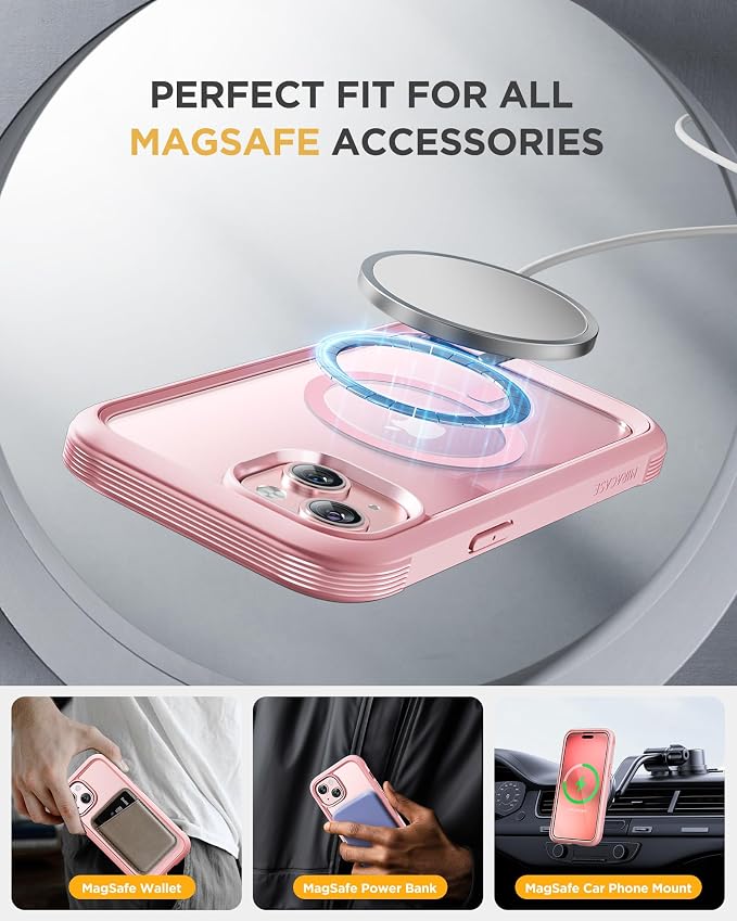 Miracase Magnetic for iPhone 15 Plus Case 6.7'' Full-Body Military Drop Proof - Image 3
