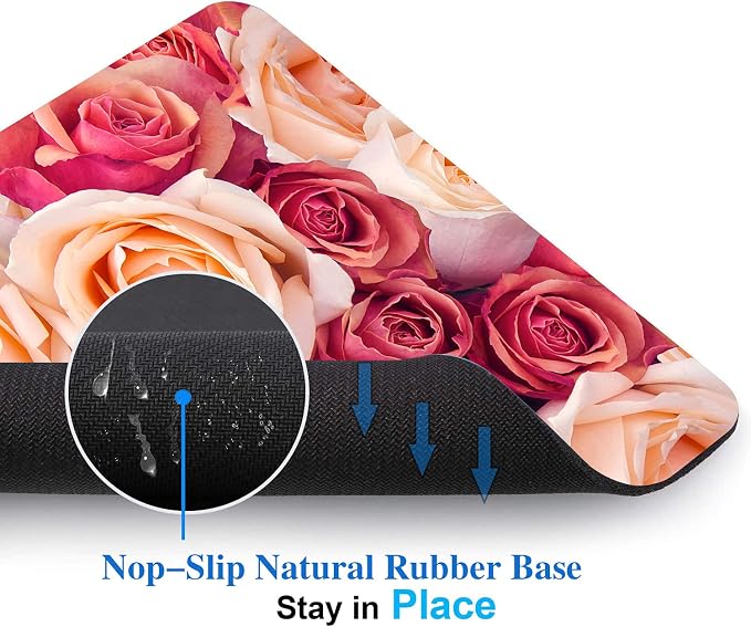 Blooming Roses Mouse Pad, Beautiful Flowers Mousepad - Image 3