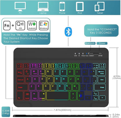 DETUOSI Backlit Keyboard Case for Samsung Galaxy Tab A7 Lite 8.7" 2021 - Image 3