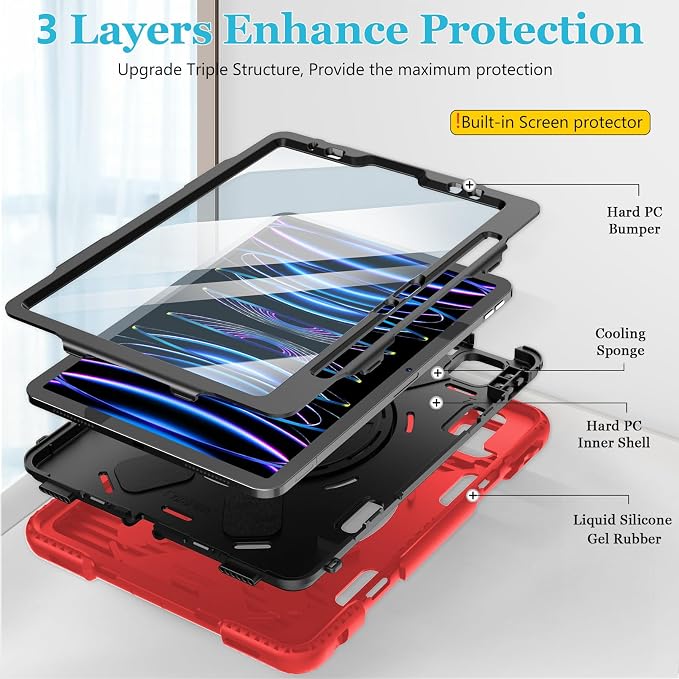 Case for iPad Pro 11 Inch 2022/2021/ 2020/2018: Silicone Cover for iPad 11 Inch - Image 6