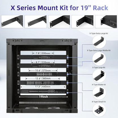Rack Mount Kit for 7.9 inch Switches, Adjustable Rack Ears for Netgear - Image 3