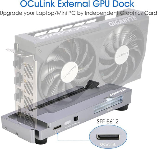 RIITOP OCuLink eGPU Dock 64Gpbs Oculink SFF-8612 External GPU Enclosure - Image 2