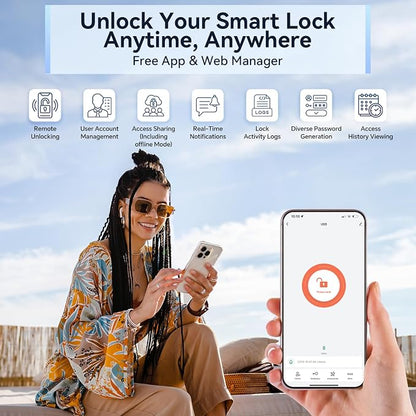 Ulecoce Fingerprint Keypad Deadbolt - Image 7