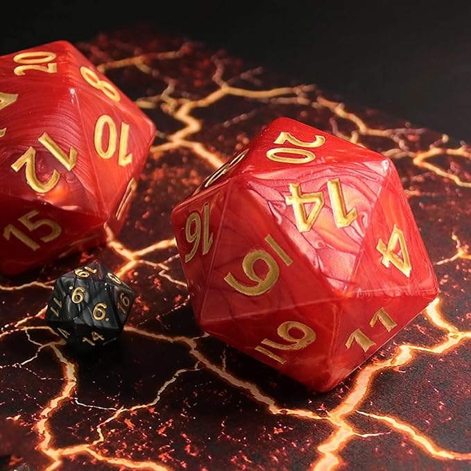 20 Sided DND Dice, D20 Giant Polyhedral Dice, 55mm Titan Large Pearl Color D20 - Image 4