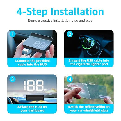 Heads up Display for Cars, Car HUD, Head up Display for Car, Digital GPS HUD - Image 6
