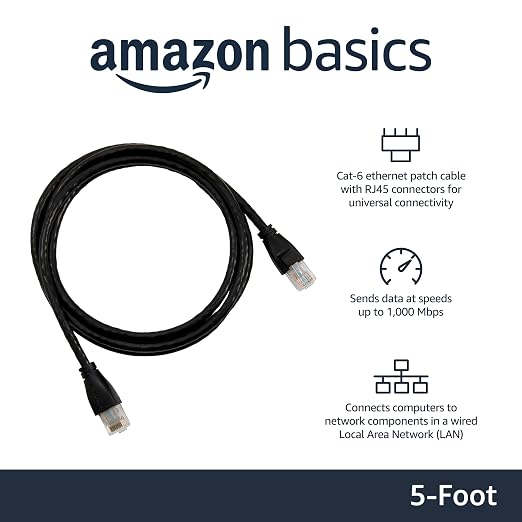 Amazon Basics RJ45 Cat-6 Ethernet Patch Internet Cable - Image 2