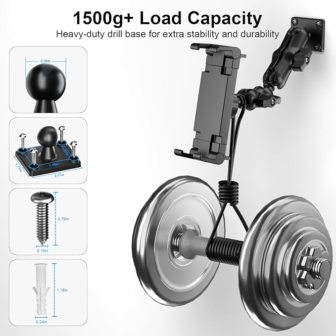 PLDHPRO Tablet Mount for Truck, Heavy Duty Drill Base Tablet Holder for Car - Image 4