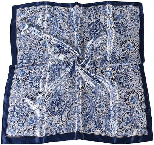 4Pcs Silk Head Scarves for Women Satin Hair Scarf 35”Large Square Bandana Silk - Image 2