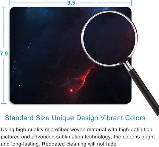 Space Galaxy Mouse Pad Personalized Design Customized Square Office Rubber - Image 2