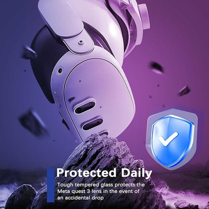 Camera Lens Protector for Oculus Meta Quest 3, Thin 9H Tempered Glass, Alloy - Image 2