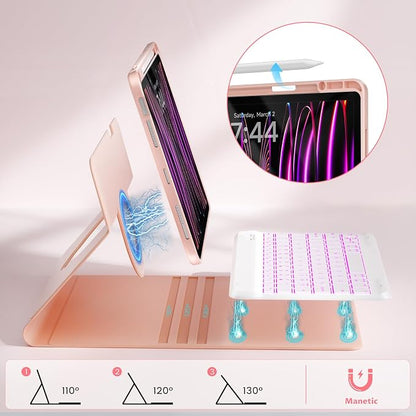 OYEEICE Keyboard Case for iPad Pro 12.9 inch 6th Gen 2022, 5th 2021, 4th 2020 - Image 5