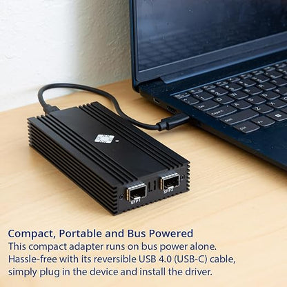 USB 4.0 Type-C 10G to Dual Fiber SFP+ Port Network Adapter - Image 7