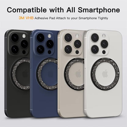 COOLQO 1Pc 360 Spin Cell Grip Ring Phone Stand Magnetic Holders - Image 2