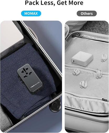 MOMAX Universal Travel Adapter, 100W Fast GaN International Power Adapter - Image 6