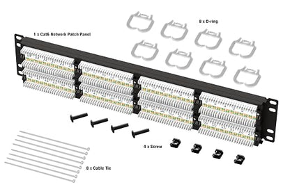 iwillink 48-Port Cat6 Patch Panel, 10Gbps RJ45 Keystone Network Panel - Image 6