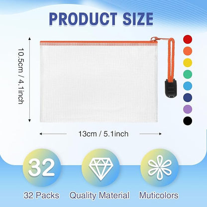 Jetec 32 Pcs Mesh Zipper Bags Toy Storage Bikini Organizer Bag Bolsas Para - Image 2