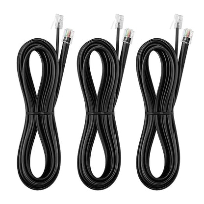Vthahaby 10 FT - 3Pack RJ12 Phone Cable 6P6C, Male to Male Straight Wired by Unknown