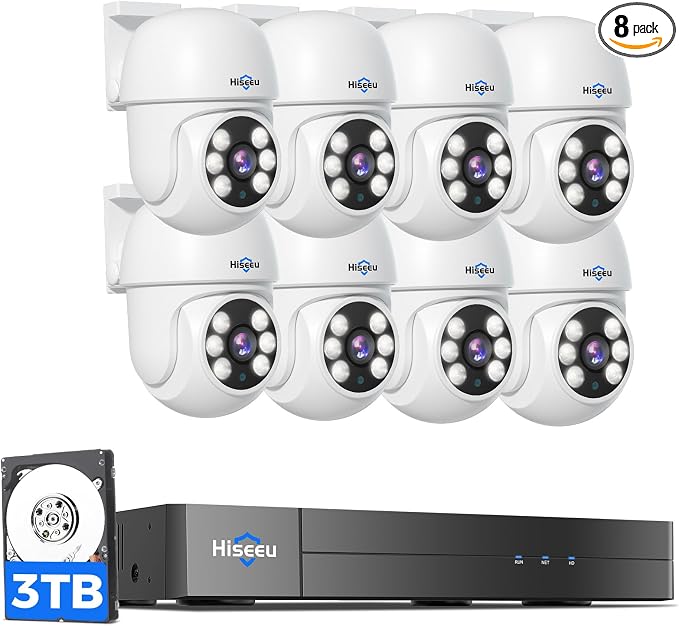 Hiseeu 3K Outdoor Wired Security Camera System by Hiseeu