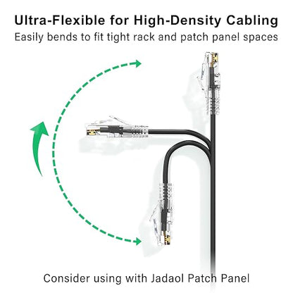 Jadaol UL Listed Patch Cables Cat 6a / Cat 6 1 ft 24-Pack, 10Gbps 550MHz Slim - Image 2