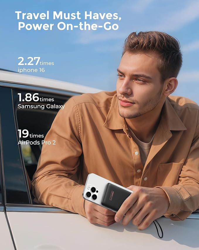 VEEKTOMX Mini Portable Charger 10000mAh, 22.5W Fast-Charging Portable Power - Image 3