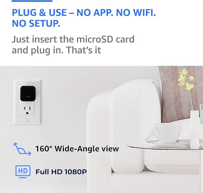 ALPHA TECH Indoor Camera with 160° Wide Angle, Plug in Offline Camera, No WiFi - Image 3