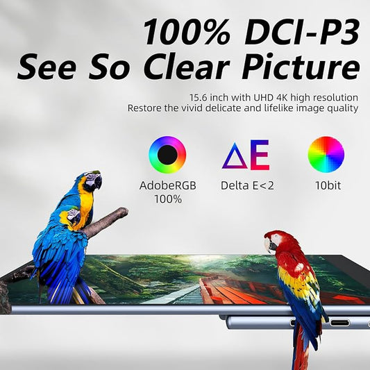 Portable Monitor OLED 15.6 Inch Touchscreen 4K UHD 3840X2160 100% DCI-P3 - Image 2