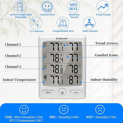 Geevon Indoor Outdoor Thermometer Wireless - Image 2