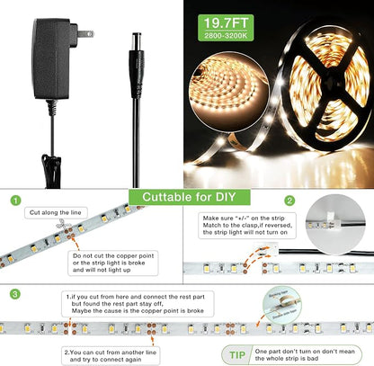RAYZEEK Wireless Motion Activated LED Strip Lights, 19.7FT LED Strip Lights - Image 2
