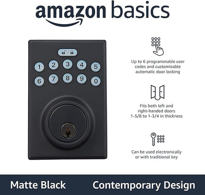 Amazon Basics Electronic Keypad Deadbolt Door Lock - Image 2