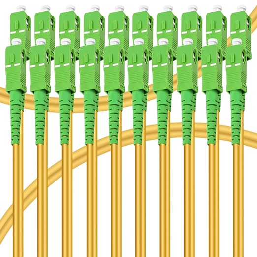 20Pack - 1m SC/APC to SC/APC Fiber Optic Internet Cable, Single Mode Patch Cable by Bangun