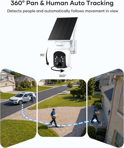 firstrend Solar Security Cameras Wireless Outdoor, No Monthly Fee, Human Auto - Image 4