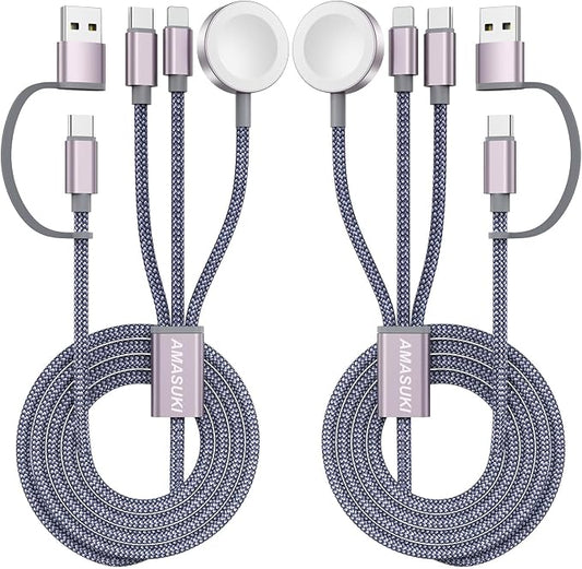 2Pack Upgraded 3 in 2 USB C Cable by ChargeBeyondPowerWithin